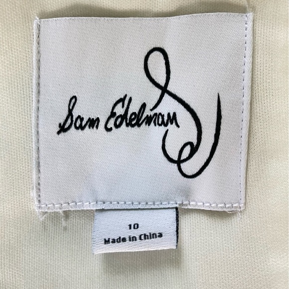 Sam Edelman White Square-Neck Strappy Lace Fringe Sheath Mini Dress (Size 10) - Picture 14 of 16